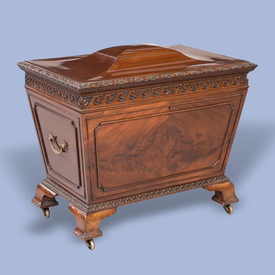 An Elegant Mahogany Wine Cooler Attributed to Maples & Co